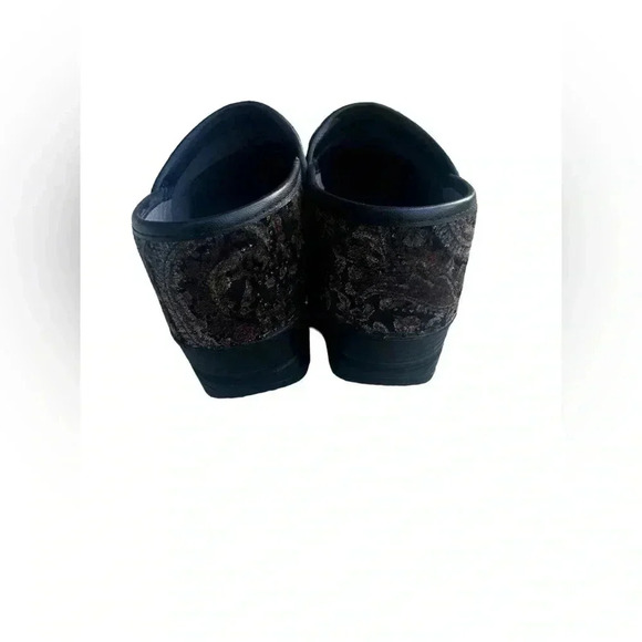Dansko Vegan Tapestry EU38 Boho Hippie Velvet Paisley Earthy Tones Slip On Clogs - Picture 4 of 14